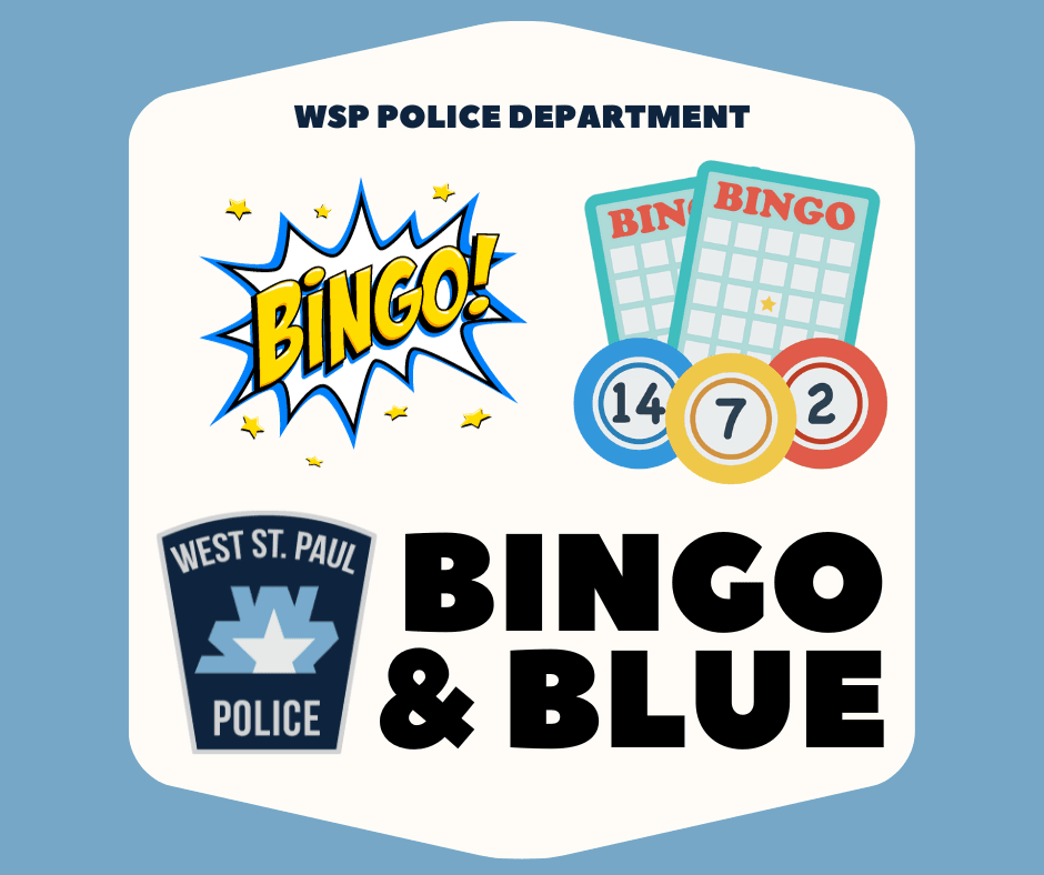 Bingo and Blue - West St. Paul Police Department. image: bingo cards 