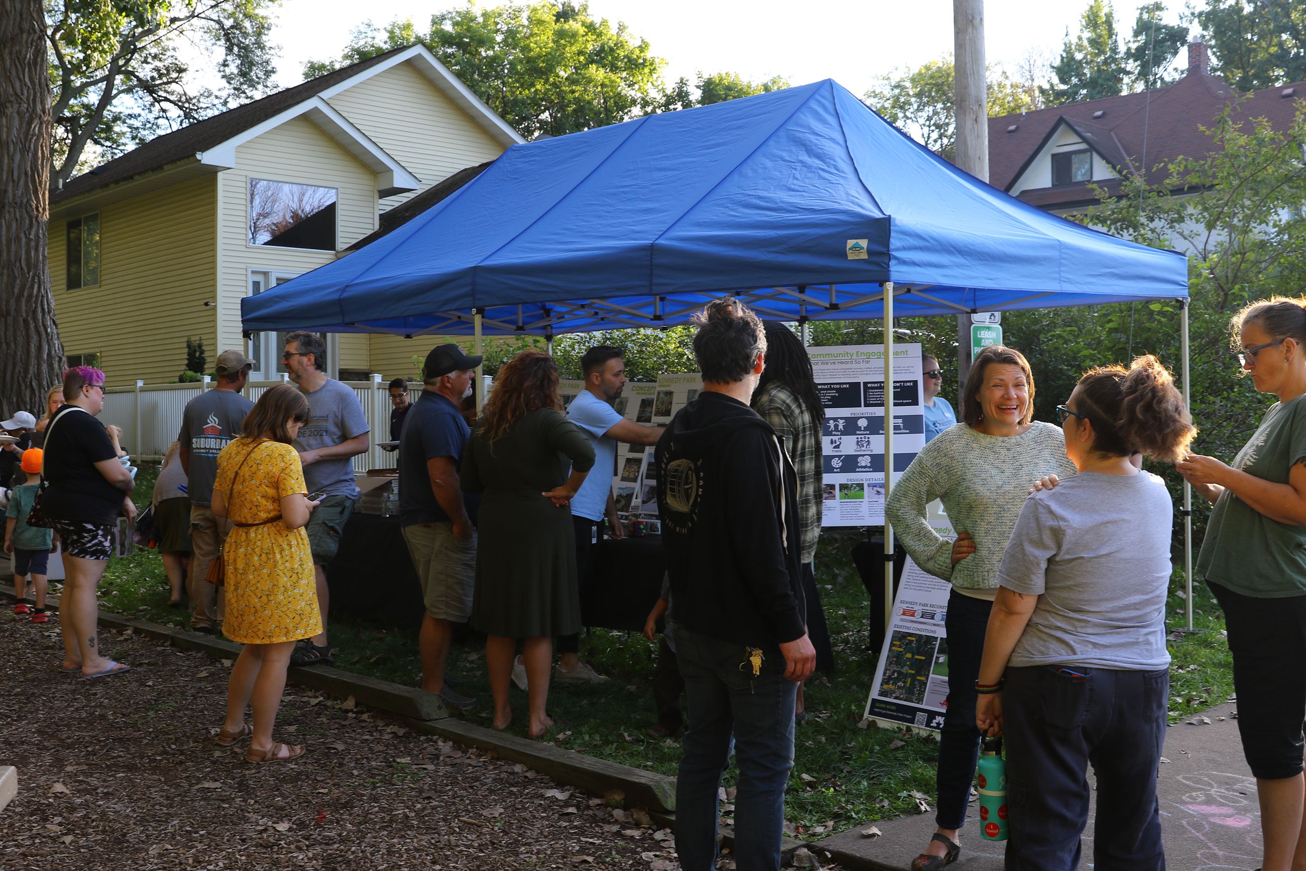 Neighbors at Community Meal Viewing Park Concept Plans