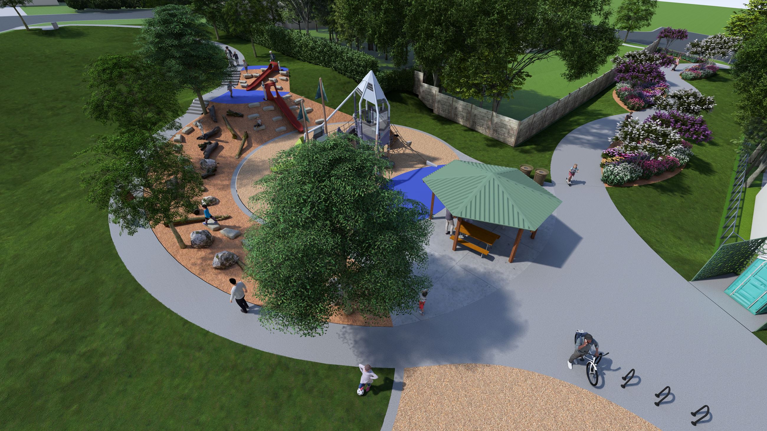 3D rendering showing new playground
