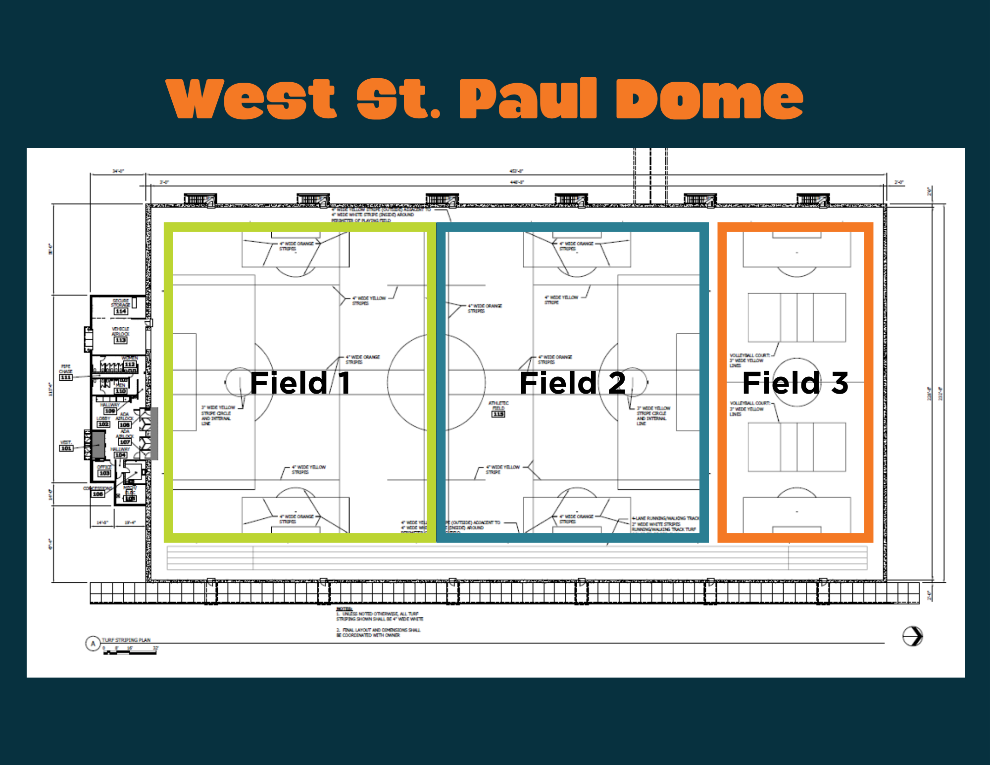 West St. Paul Dome Field Layout