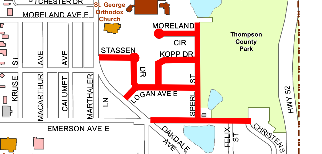 Project Map for County Project 26-3 shows the project areas.